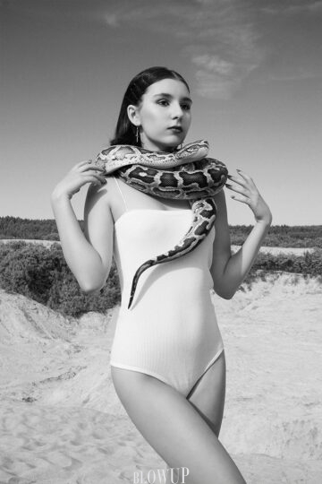 Girl with a snake